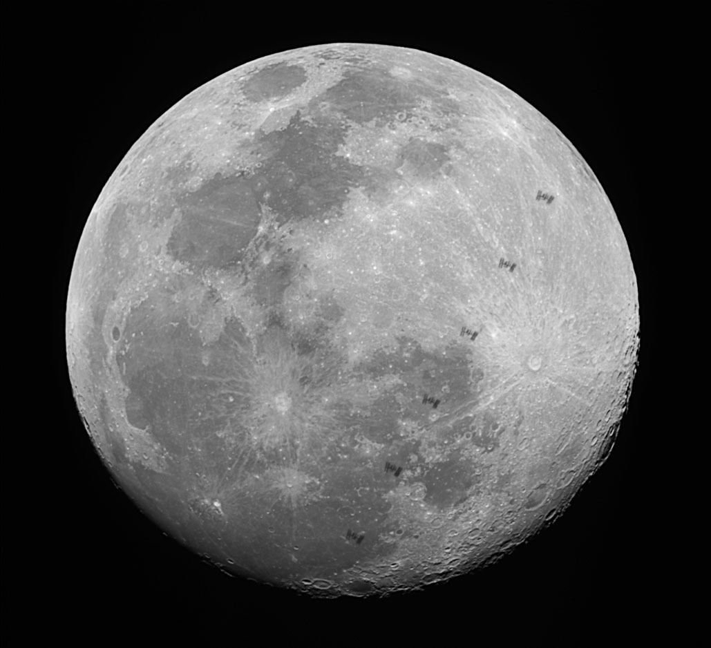 ISS Transits Moon